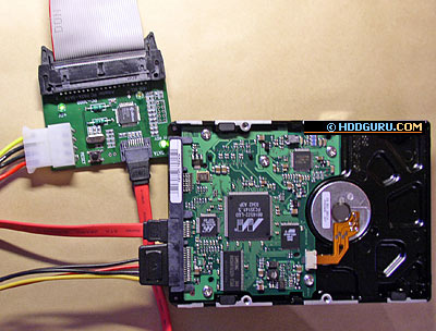 Подключение накопителя SATA к РАТА-порту через адаптер ACE Lab