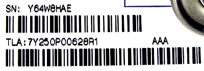 Серийный номер накопителя Maxtor 7Y250P0 (250 GB). Второй символ серийного номера — количество установленных и используемых головок